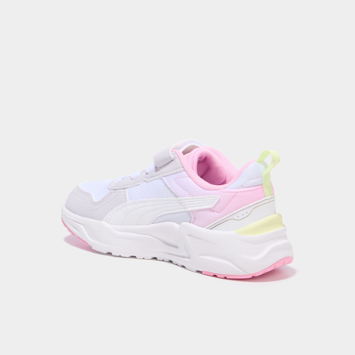 Baskets running &agrave; scratchs Puma Trinity rose clair fille
