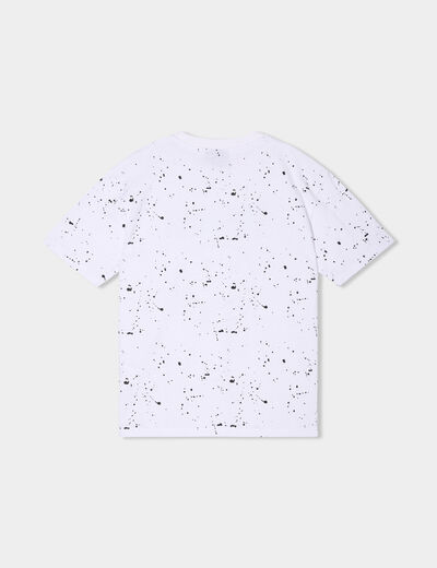 T-shirt manches courtes coton Nirvana blanc garçon