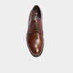 Derbies &agrave; lacets en cuir marron homme