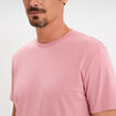 T-shirt en coton manches courtes vieux rose homme