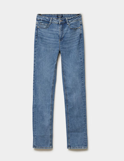 Jeans regular 5 poches coton denim stone femme