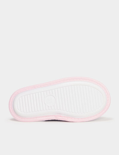 Chaussons mules rose fille