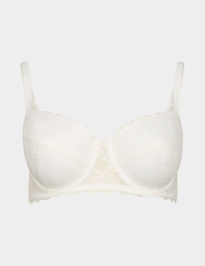 Soutien-gorge emboîtant dentelle blanc femme grande taille