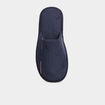 Chaussons mules effet velours bleu marine homme
