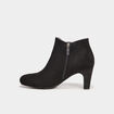 Bottines aspect daim &agrave; talons noir femme