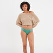 Culotte en coton avec dentelle vert menthe femme