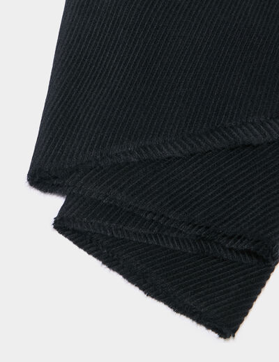 &Eacute;charpe effet pliss&eacute;e noir femme