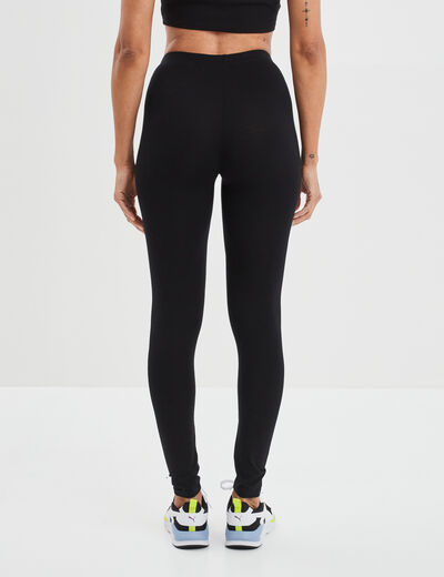 Legging taille élastiquée noir femme