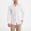Chemise coupe ajustée manches longues blanc homme