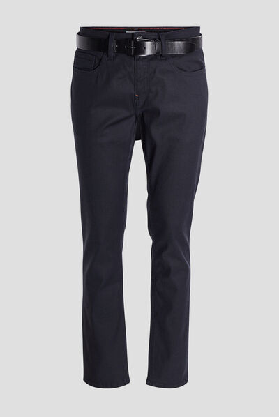 Pantalon droit Creeks denim brut enduit homme