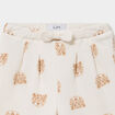 Pantalon de jogging molleton &agrave; noeud ecru b&eacute;b&eacute; fille