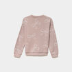 Sweat col rond manches longues taupe fille