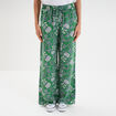 Pantalon lage taille élastiquée vert menthe femme
