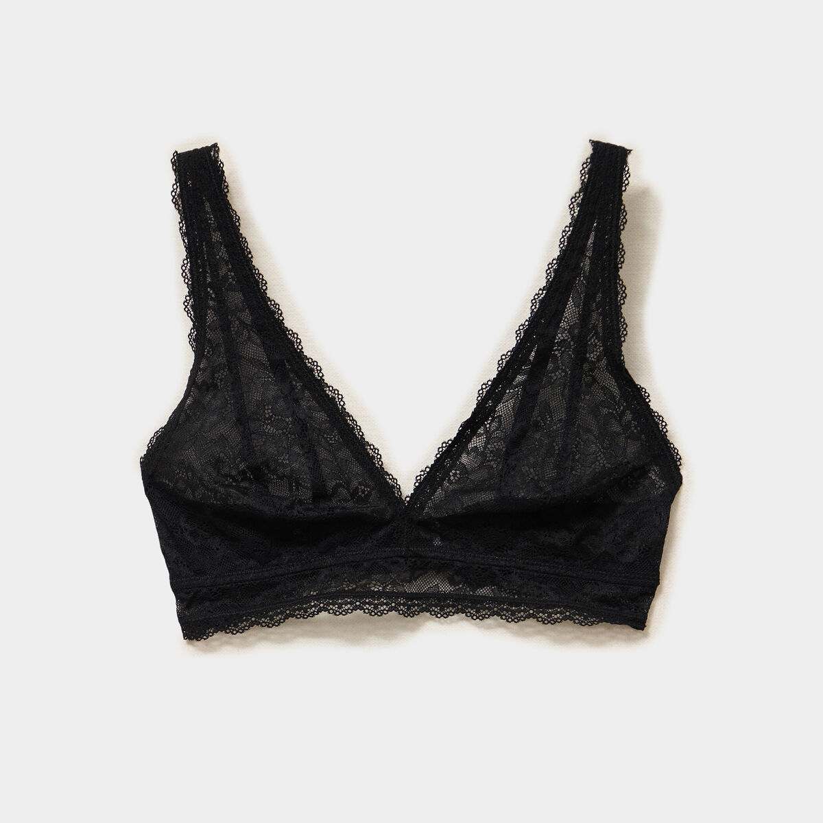 Soutien-gorge triangle dentelle noir femme
