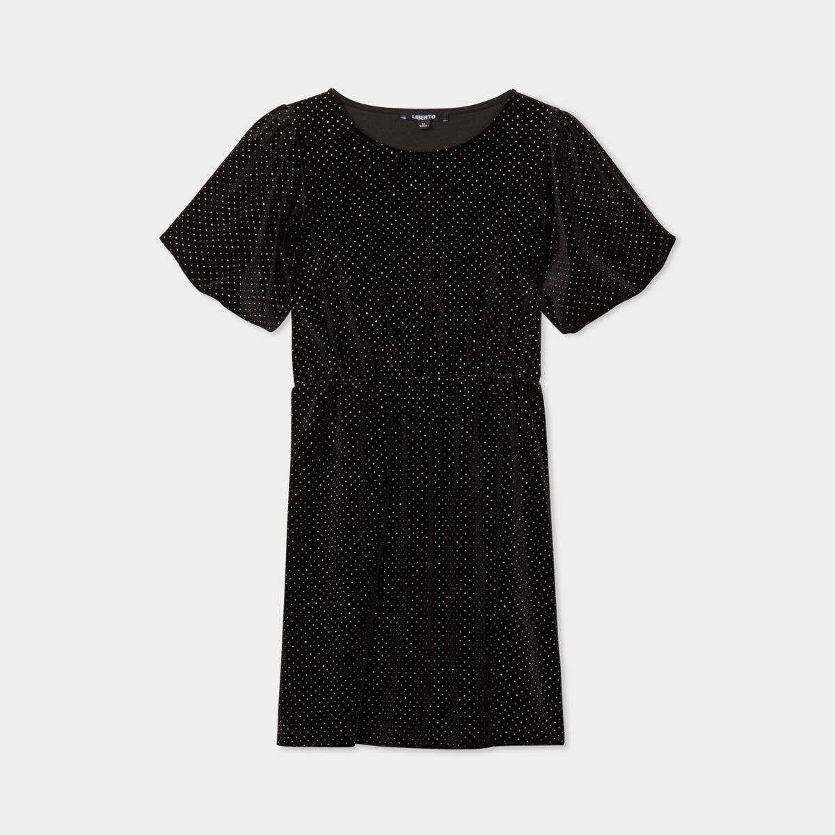 Robe velours &agrave; strass Liberto noir fille