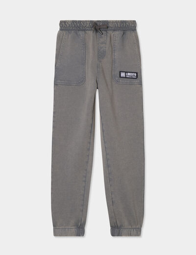 Pantalon de jogging droit gris foncé garçon
