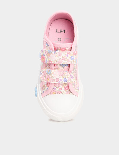 Tennis basses en toile à scratchs multicolore fille