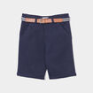 Short droit ceinturé bleu marine garçon