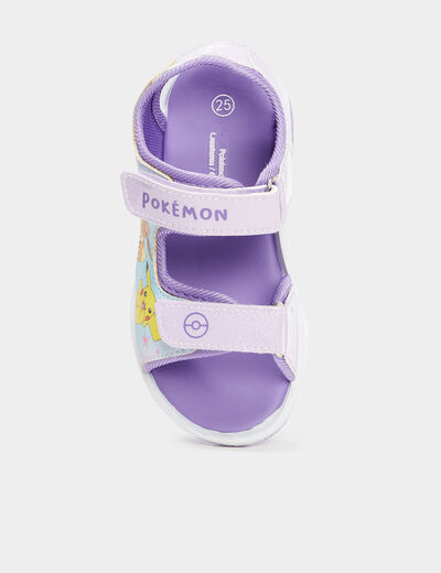 Sandales scratchs et paillettes Pokémon violet fille