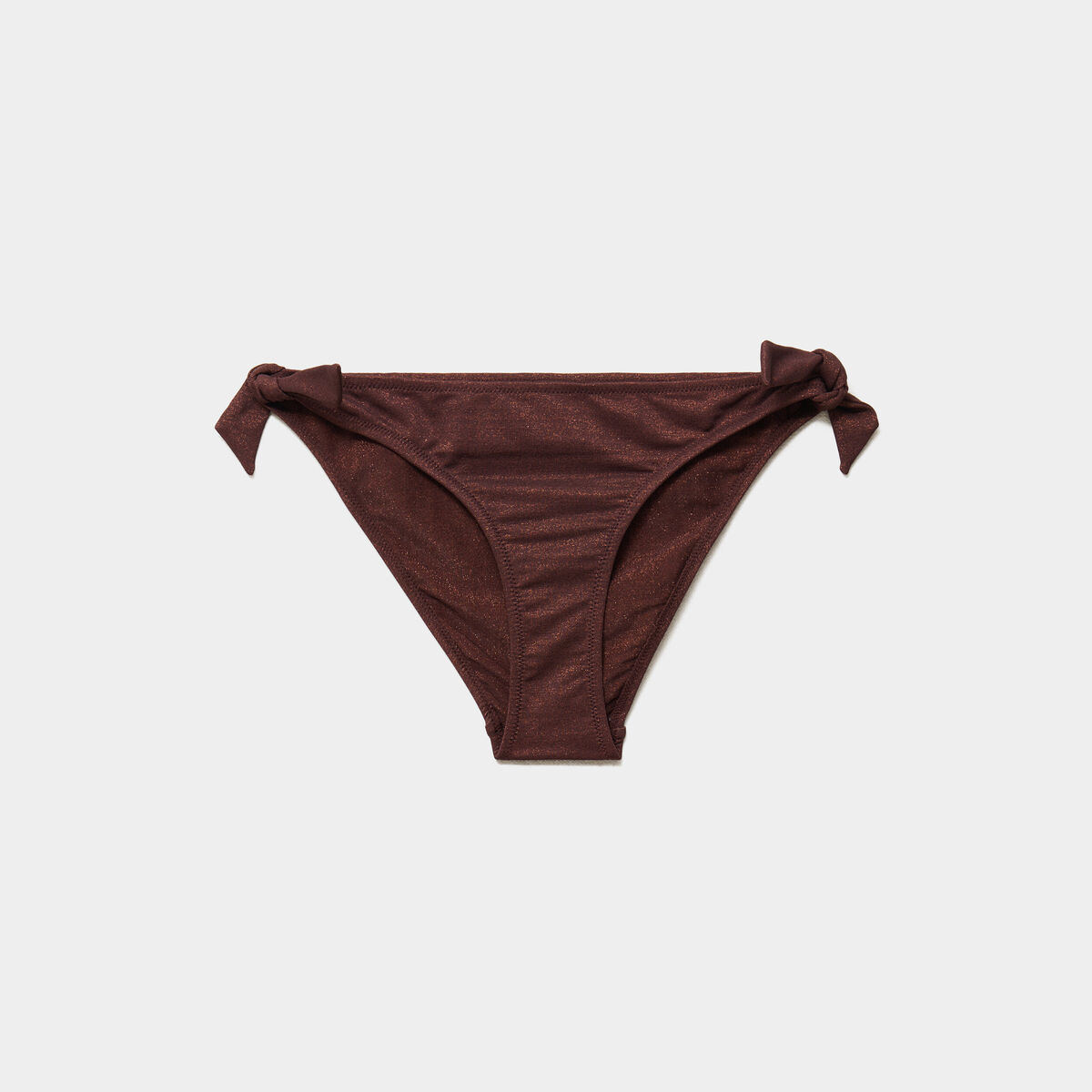 Bas de maillot de bain m&eacute;tallis&eacute; marron femme