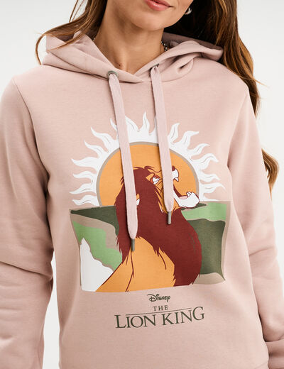 Sweat hoodie à capuche Le Roi lion sable femme