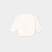 Sweat volants et d&eacute;tails brod&eacute;s Creeks creme b&eacute;b&eacute; fille