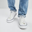 Tennis en toile &agrave; lacets blanc homme
