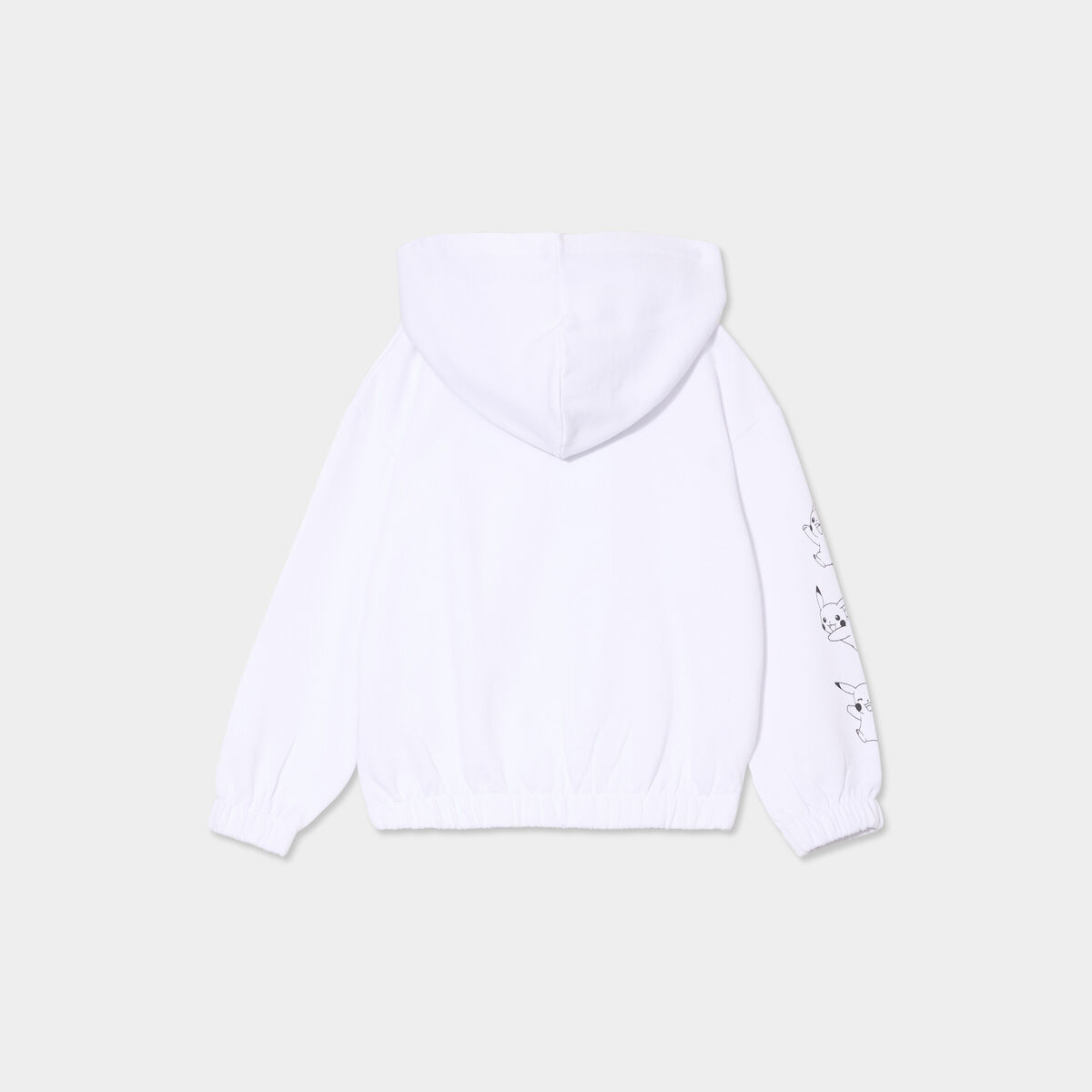 Sweat hoodie à capuche Pokémon Pikachu blanc fille