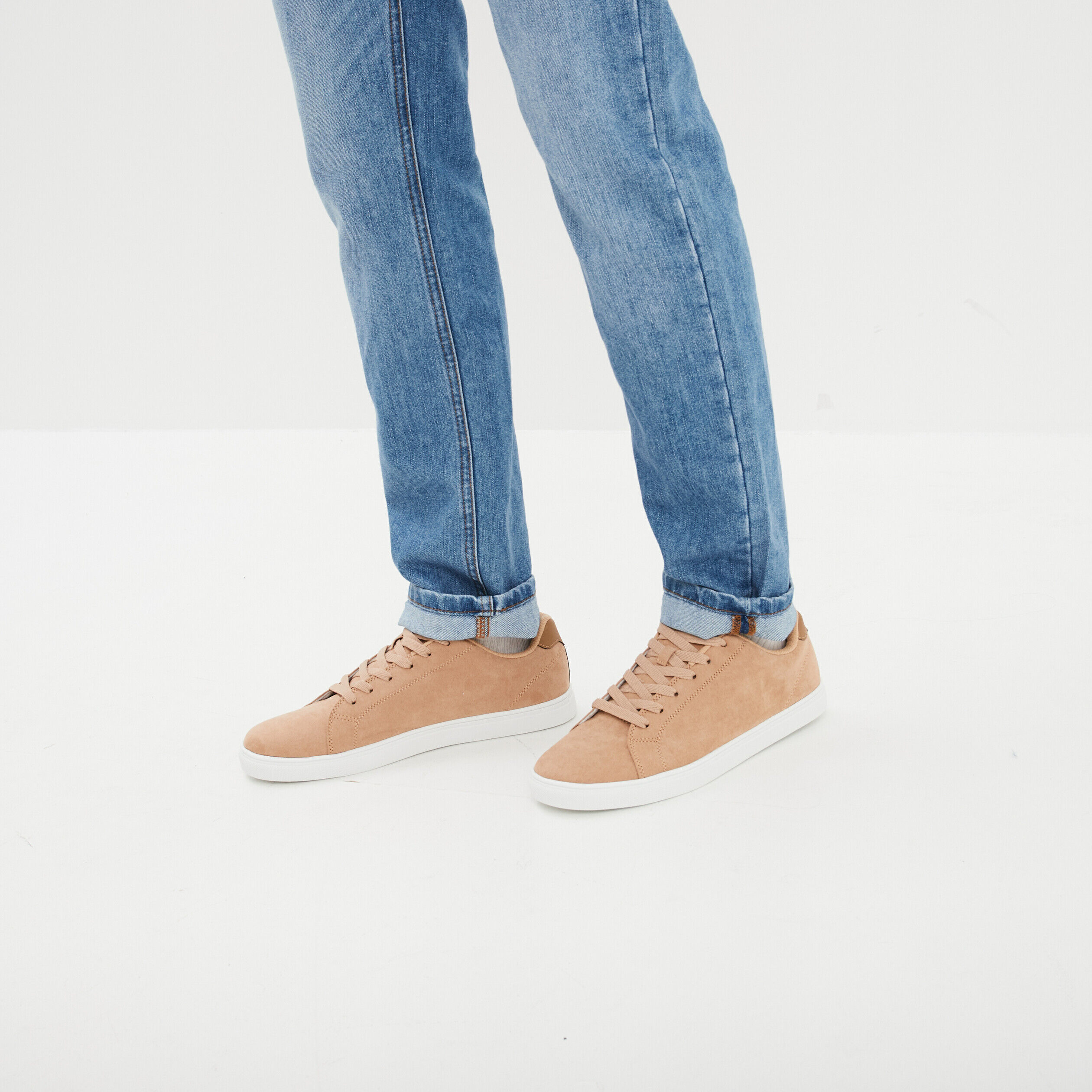 Tennis à lacets beige homme LH
