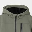 Parka zipp&eacute;e &agrave; capuche vert kaki gar&ccedil;on