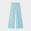 Pantalon smocké large fluide bleu clair fille