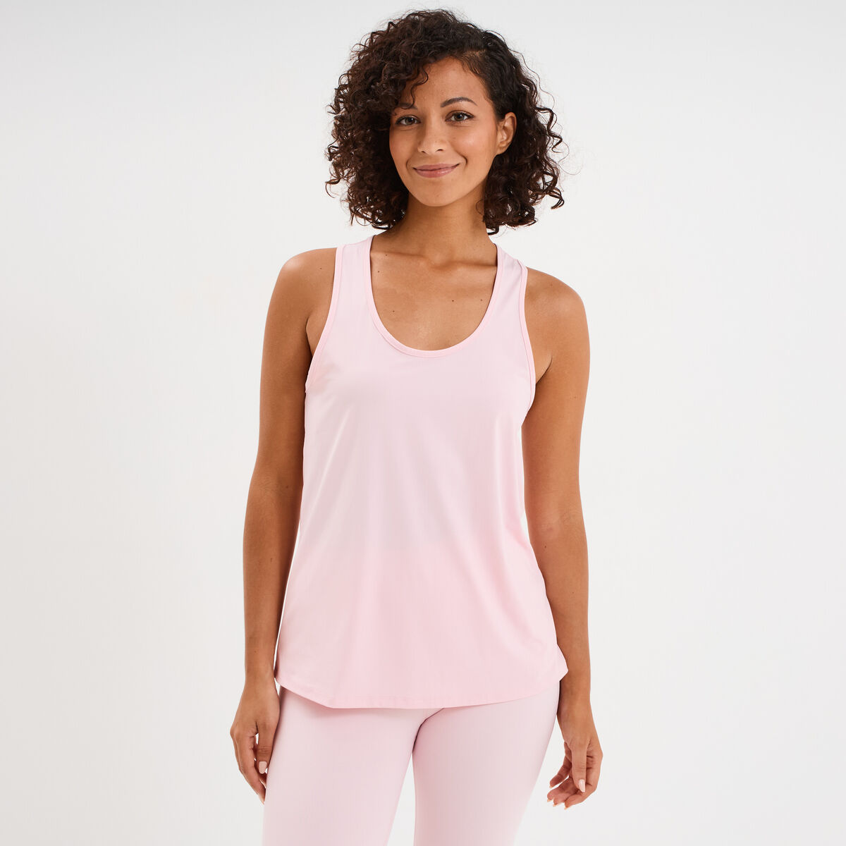 D&eacute;bardeur de sport fluide dos nageur rose clair femme