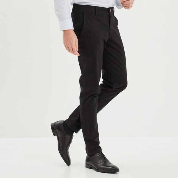 pantalon chino slim coton noir homme Pantalon chino slim coton noir homme