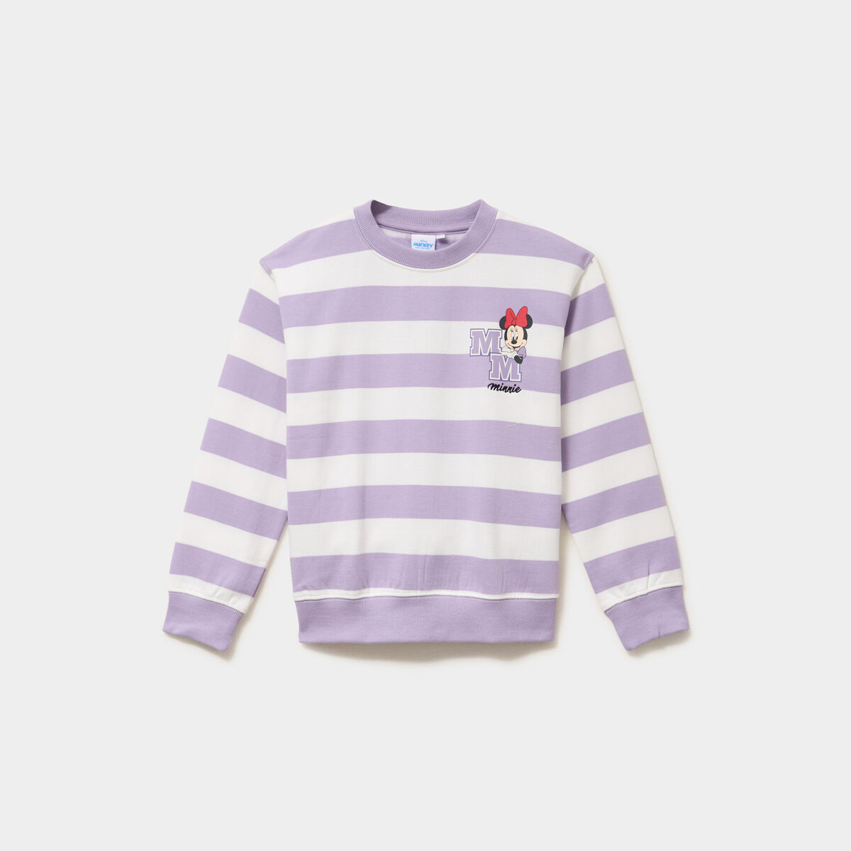 Sweat col rond manches longues Minnie multicolore fille