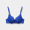 Soutien-gorge maxi push-up dentelle bleu electrique femme