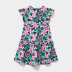 Robe courte &eacute;vas&eacute;e &agrave; volants bleu marine fille