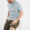 Polo droit manches courtes coton Creeks bleu ciel homme