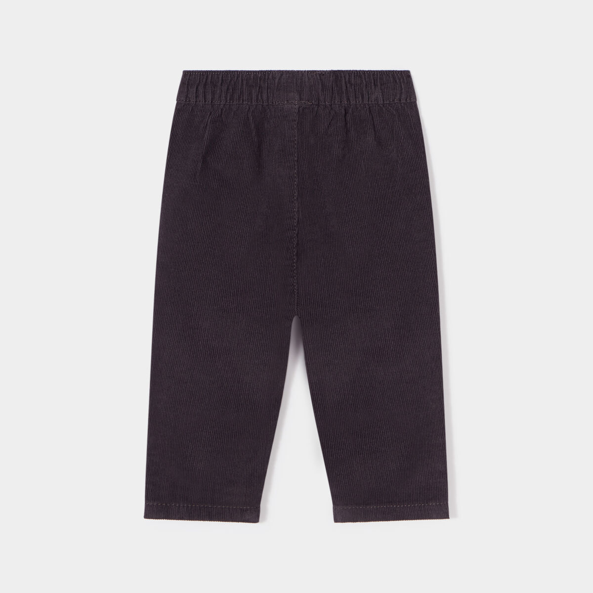 Pantalon velours 2 poches côtelé coton gris foncé bébé garçon