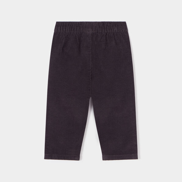 pantalon velours 2 poches cotele coton gris fonce bebeg Pantalon velours 2 poches côtelé coton gris foncé bébé garçon