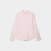 Chemise manches longues lin mélangé rose clair homme