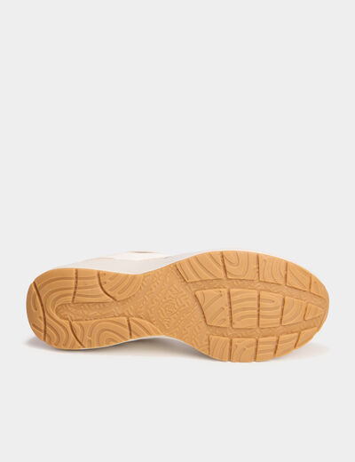 Baskets running de sport &agrave; lacets sable homme