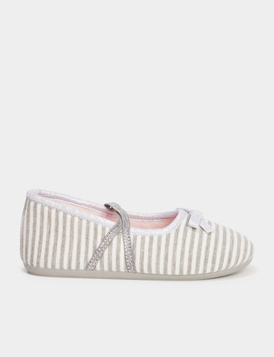 Chaussons ballerines gris fille