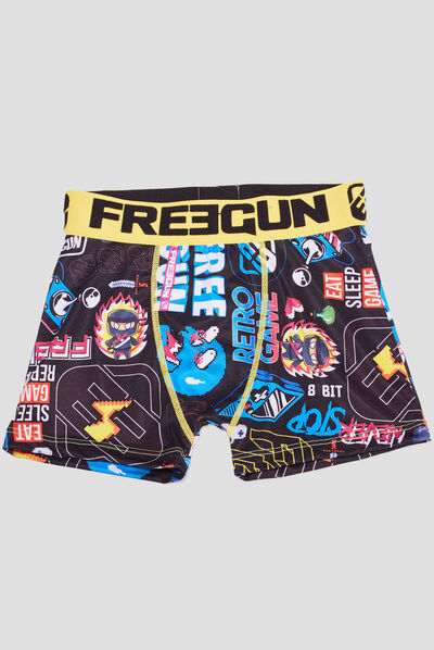 Boxer Freegun noir garçon