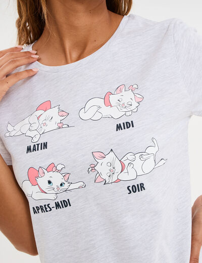 Ensemble pyjama Aristochats Marie gris clair femme