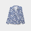Blouse fluide manches 3/4 bleu marine femme grande taille