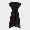 Robe évasée en dentelle noir femme