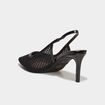 Escarpins &agrave; strass bout pointu Mosquitos noir femme