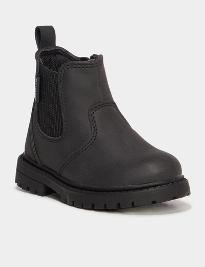 Bottines chelsea crantées Liberto noir bébé garçon