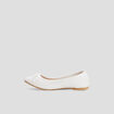 Ballerines &agrave; noeuds blanc fille