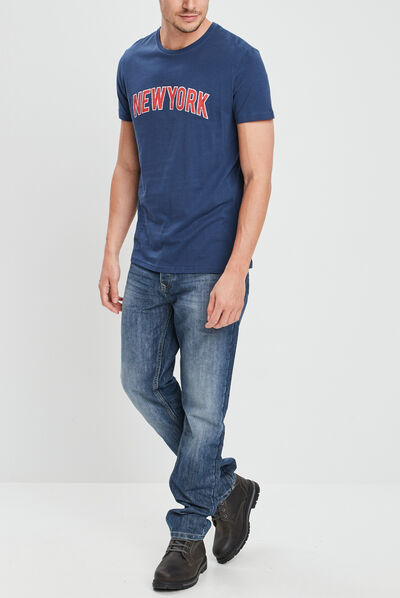 T-shirt manches courtes bleu homme